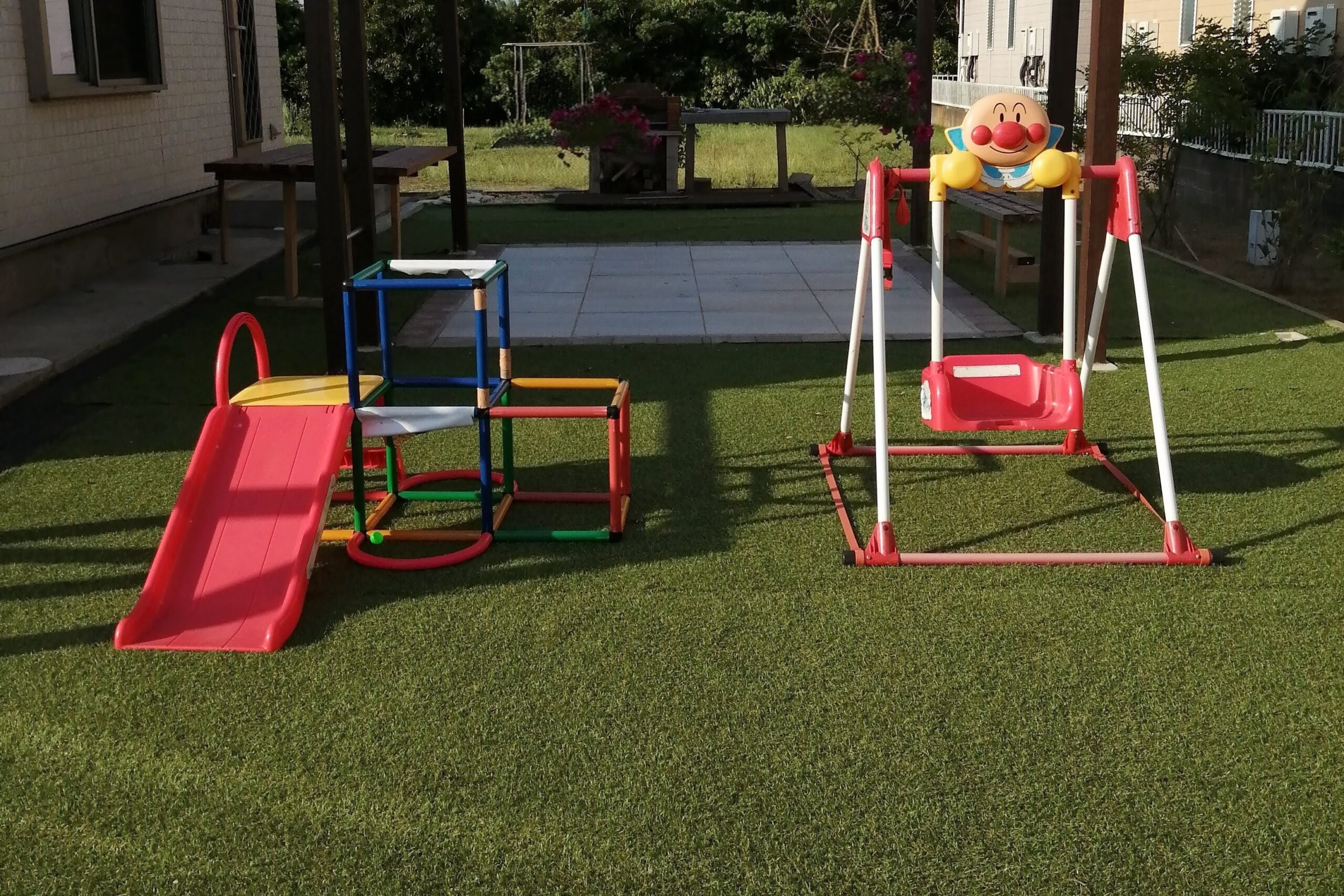 自宅の人工芝エリア